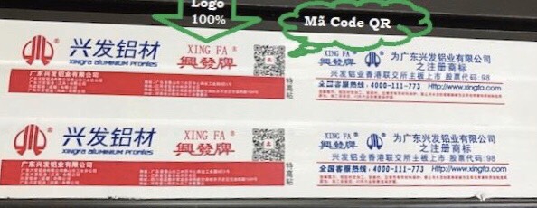 Tem Nhôm Xingfa và Mã Code QR