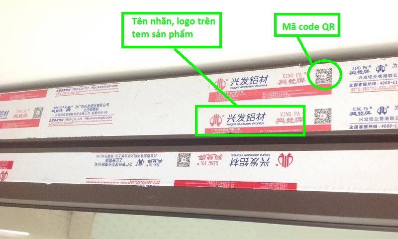 Tem Nhôm Xingfa đúng