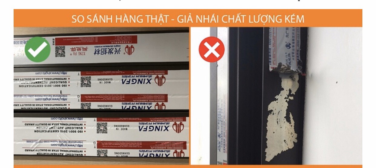 Nhôm Xingfa Không Thật